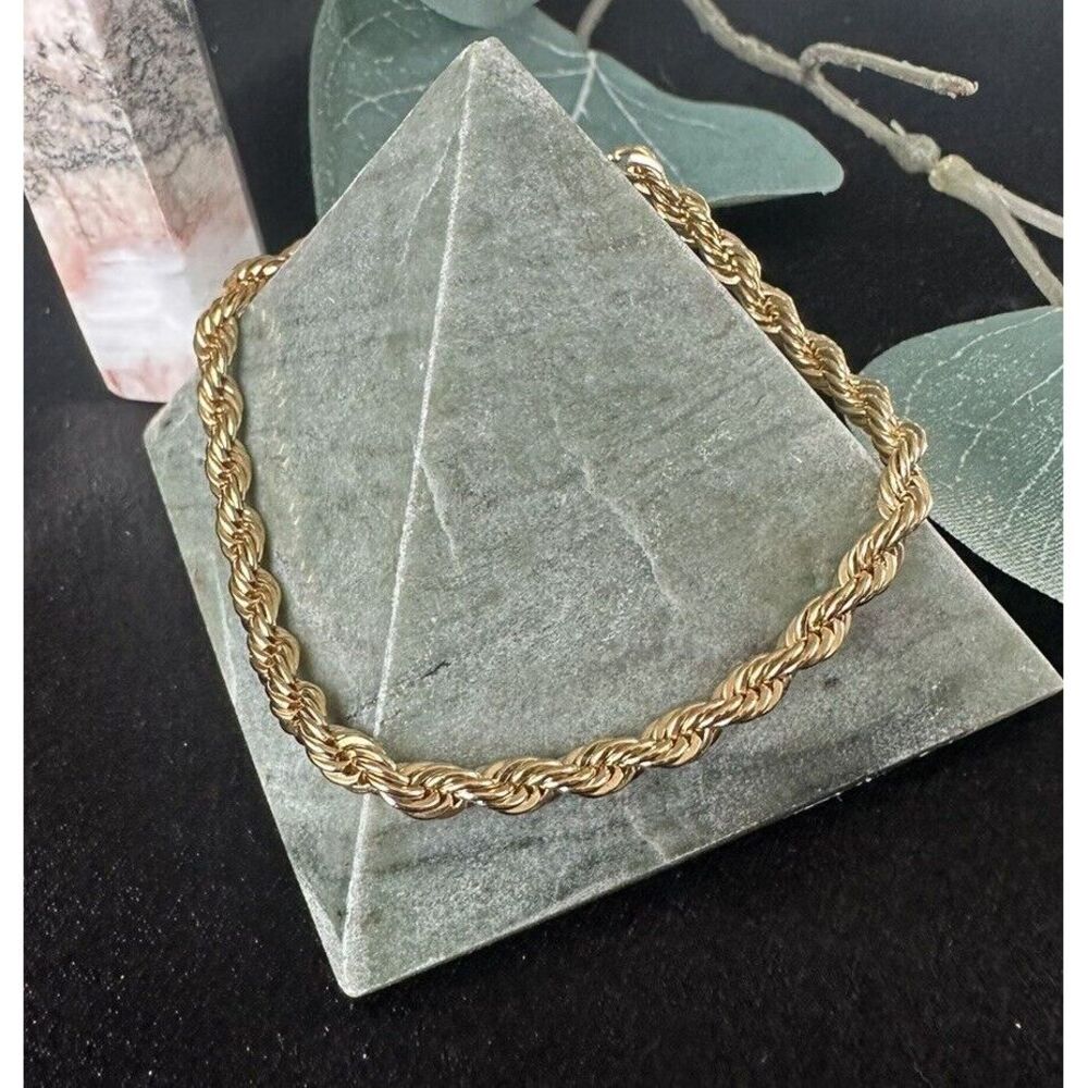 Stunning Vintage Park Lane Gold Tone Rope Bracelet 80s 90s Retro Y2K 7.5 Stamped